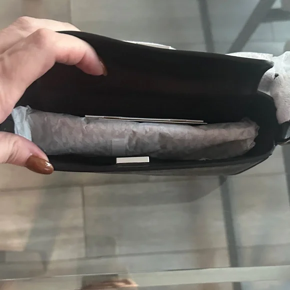 Michael Kors Bryant Small Metallic Signature Logo Convertible Pochette - Picture 4 of 7